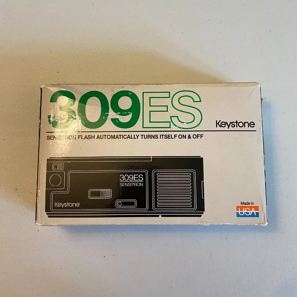 VTG Keystone 309ES Camera Tele-Everflash Sensitron Auto On/Off Telephoto In Box